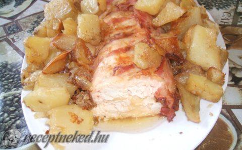 Őzgerincben sült csirkemell