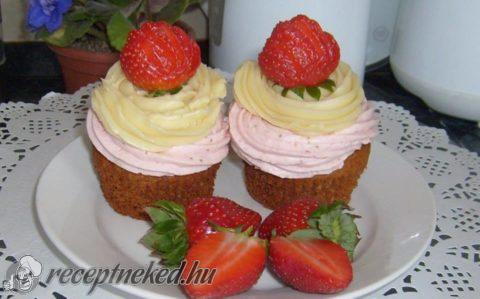Eperkrémes muffin