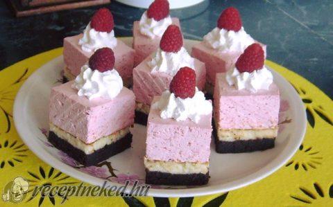 Málnás-mascarponés brownie