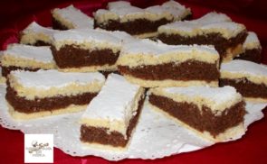 Csokis, diós szelet