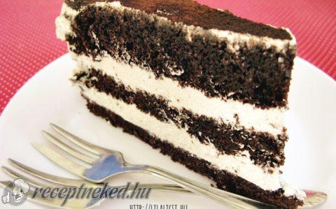 Csokoládétorta tejszínes krémmel
