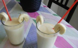 Banános, mandarinos shake