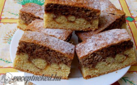 Diós, piskótás, pettyes linzer