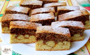 Diós, piskótás, pettyes linzer