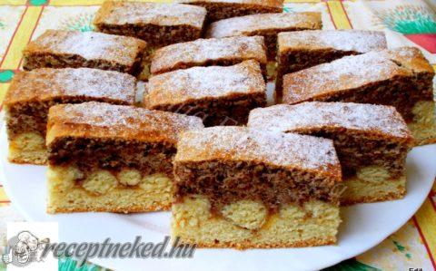 Diós, piskótás, pettyes linzer