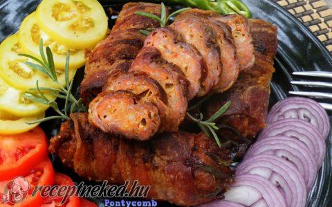 Baconbe göngyölt falatok