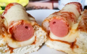 Hot-dog sütőben sütve