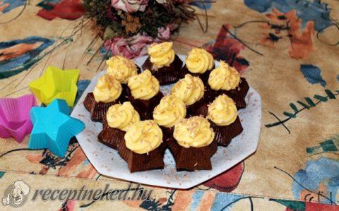 Csillag cupcake