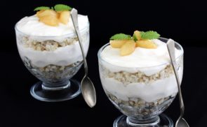 Kókuszos bulgur körtekrémmel