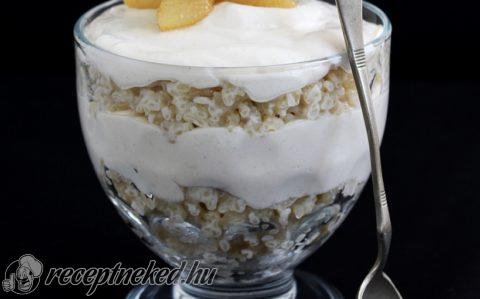 Kókuszos bulgur körtekrémmel