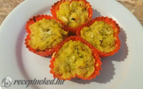 Karfiolos-cukkini muffin