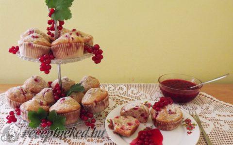 Ribizlis-kókuszos muffin
