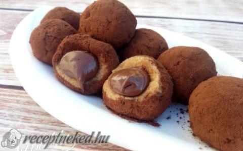 Nutellával töltött tiramisu golyók