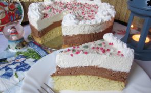 Tejszínes-csokikrémes torta