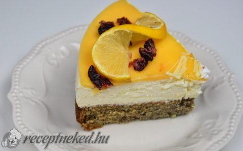 Citromos, fehér csokis mousse torta