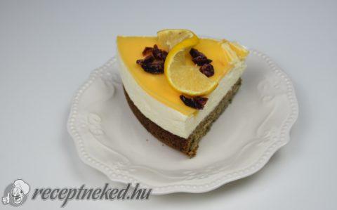 Citromos, fehér csokis mousse torta