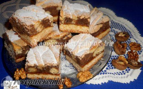 Mézes, diós mágnás pite