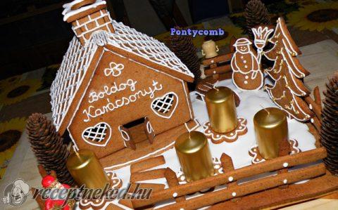 Adventi mézeskalács házikó