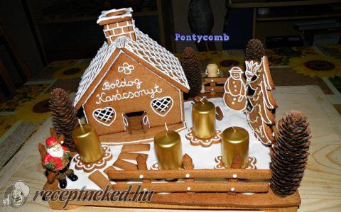 Adventi mézeskalács házikó