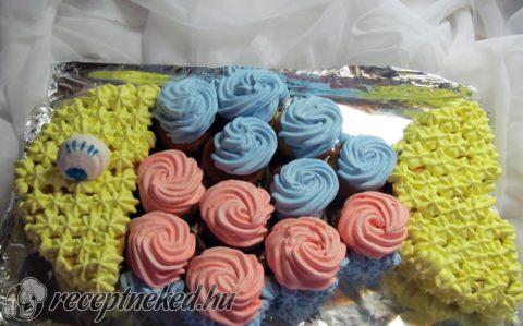 Halacskás muffin torta
