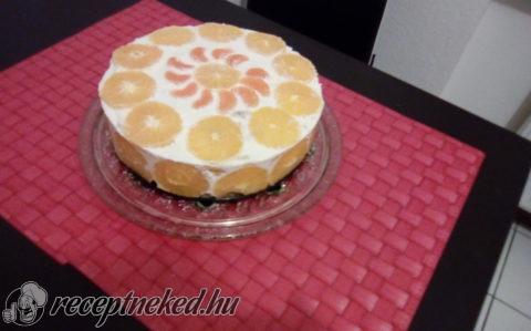 Narancsos zselé torta