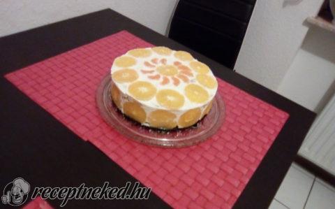 Narancsos zselé torta