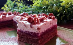Gesztenyés-meggyes szelet
