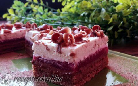 Gesztenyés-meggyes szelet