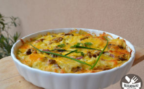 Gombás burgonya gratin