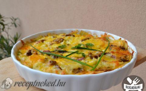 Gombás burgonya gratin
