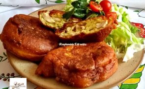Csirkehúsos lángos