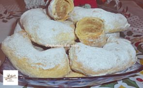 Diós, omlós leveles kifli