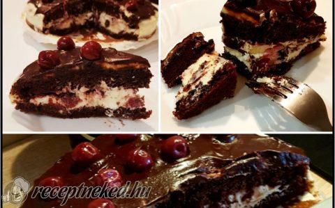 Meggyes-mascarponés torta