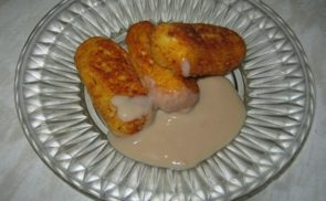 Túrókrokett karamellpudinggal