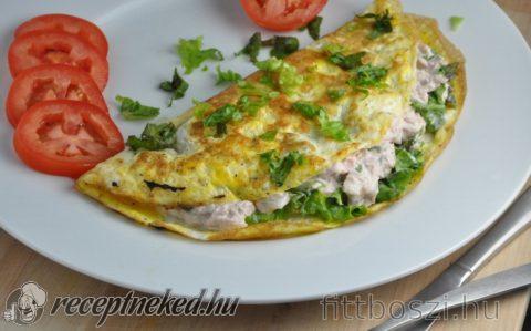 Fitnesz tonhalas omlett