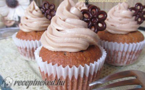 Kávés-kókuszos cupcake