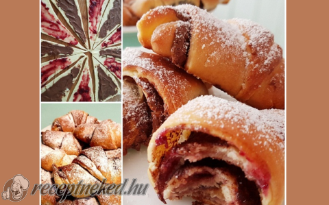 Lekváros-mogyorókrémes croissant