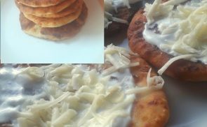 Sajttal töltött lángos kelesztés nélkül