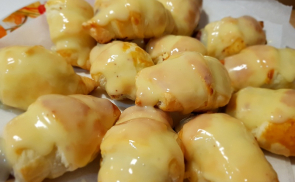 Mini fehércsokis kifli