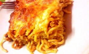 Sült bolognai spagetti