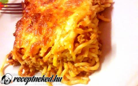 Sült bolognai spagetti
