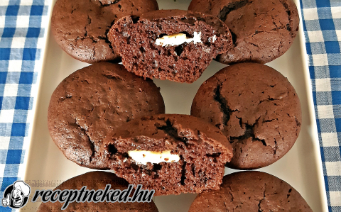 Csokis muffin fehércsokival