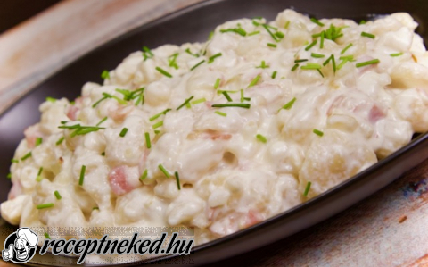 Tejfölös-baconos galuska