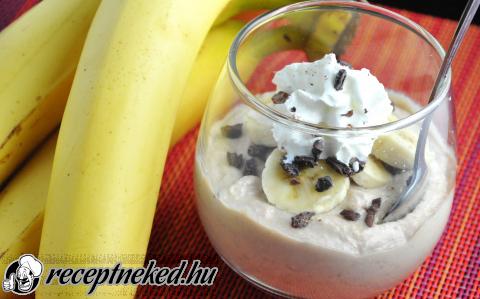 Banános tofu puding