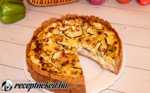 Cukkinis-fetás quiche