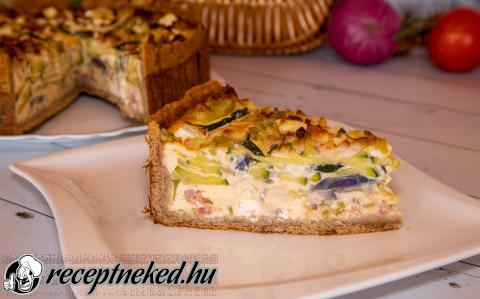 Cukkinis-fetás quiche