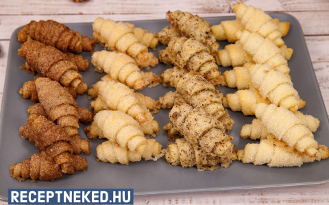 Mini kürtőskalács kiflik