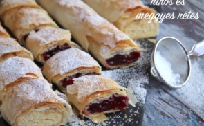 Túrós és meggyes rétes