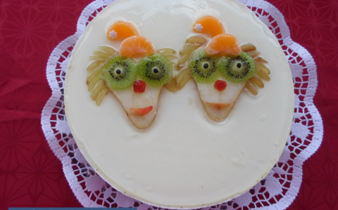 Bohócos pudingos torta