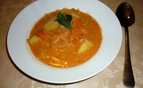 Karalábéleves